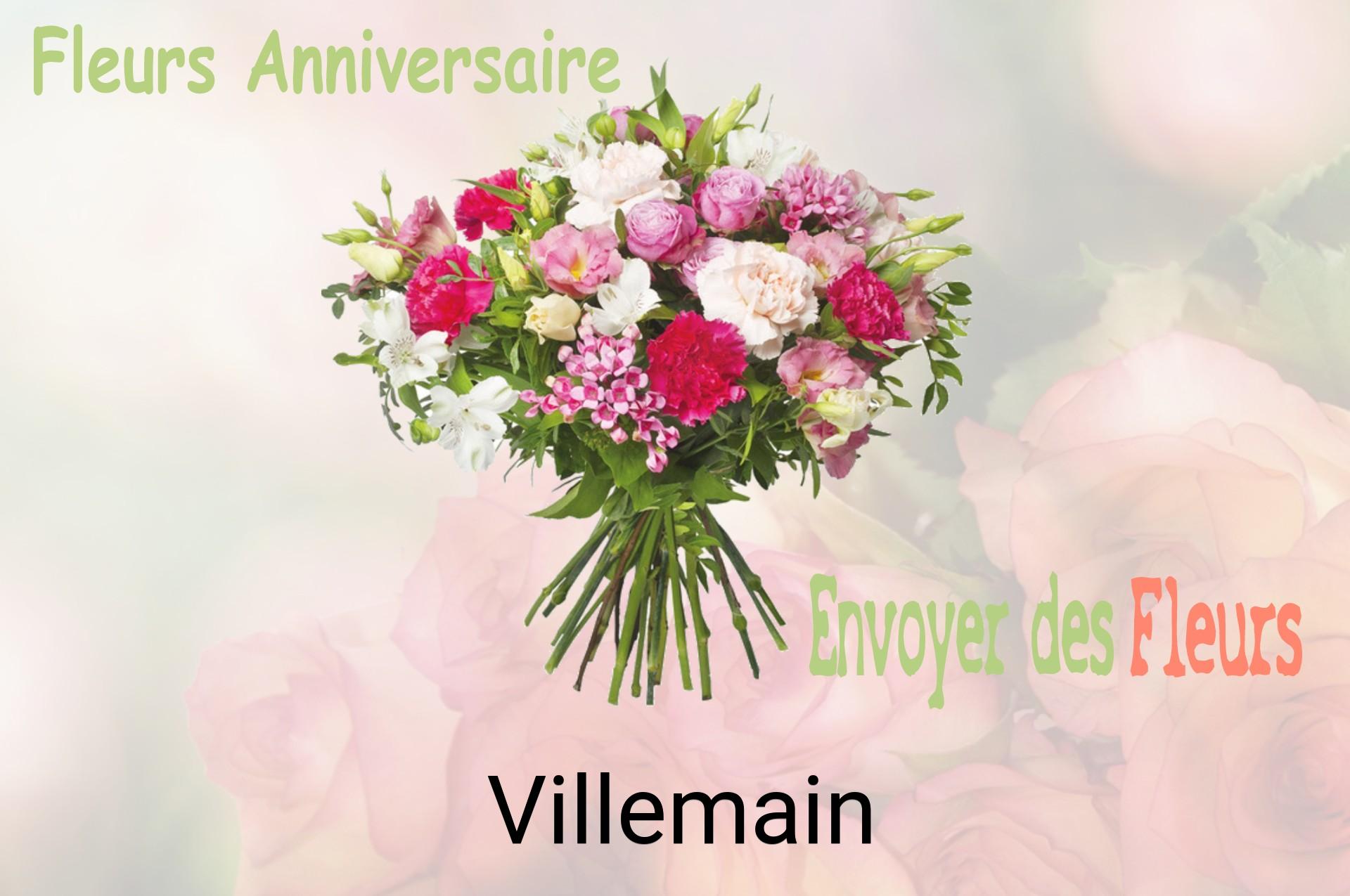 Bouquet de fleurs d’anniversaire livré à Villemain