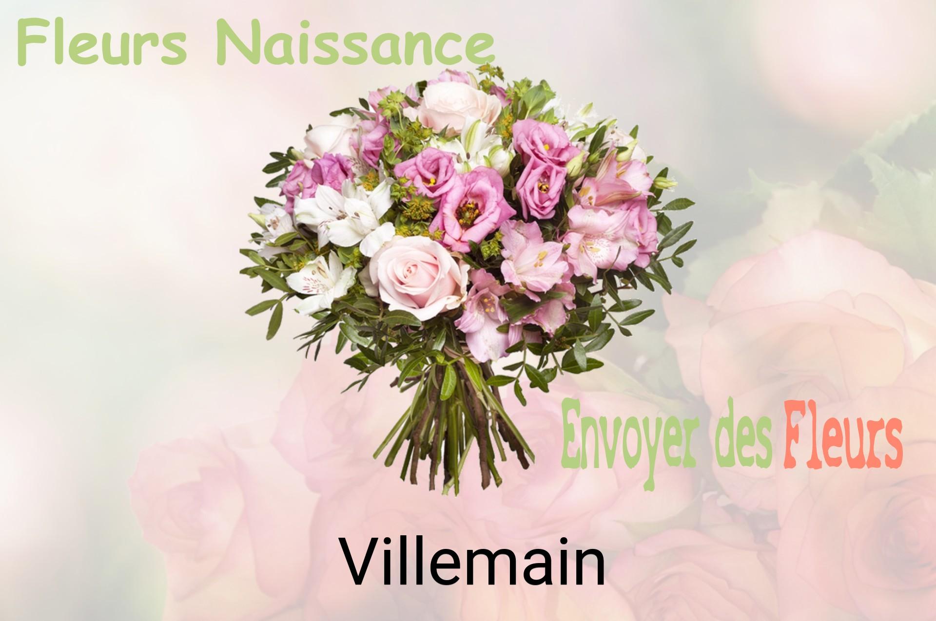 Bouquet de fleurs de naissance livré à Villemain